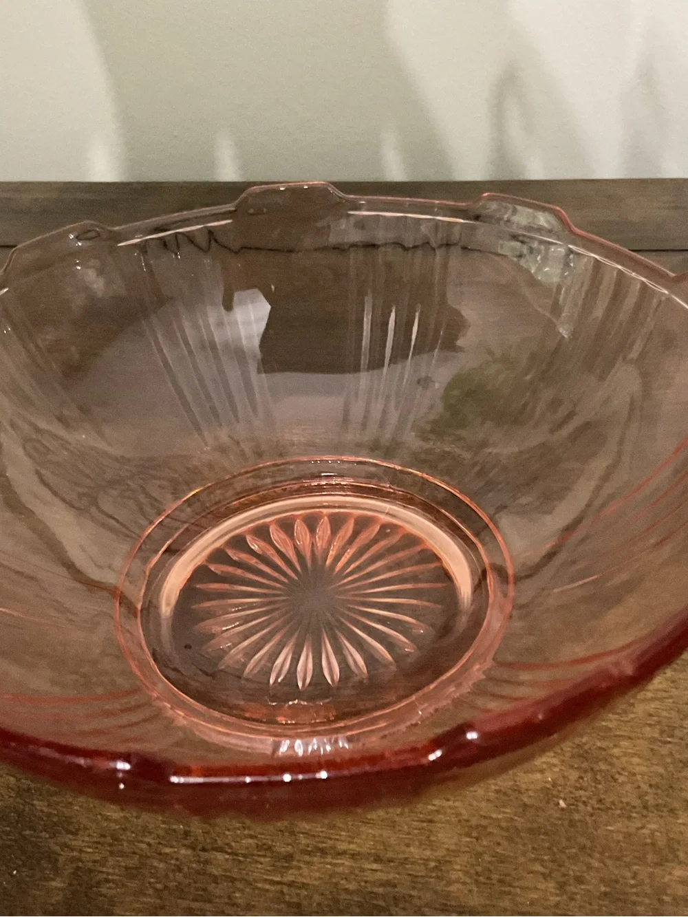 Pink Glass Decorative Bowl - Home Accents 8” x 3”